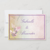 フローラの上の雲のバラ サンキューカード (裏面)