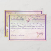 フローラの上の雲のバラ サンキューカード (正面/裏面)