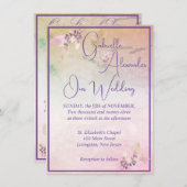 フローラの上の雲のバラ 招待状 (正面/裏面)