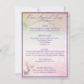 フローラの上の雲のバラ 招待状 (裏面)