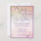 フローラの上の雲のバラ 招待状 (正面)