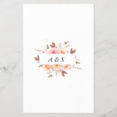 フローラの上または下のブライダルシャワーゲームカード チラシ (裏面)