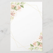 フローラの上または下のブライダルシャワーゲームカード チラシ (裏面)