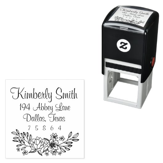 フローラの住所スタンプ セルフインキングスタンプ (インサイチュ)