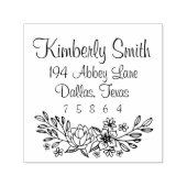 フローラの住所スタンプ セルフインキングスタンプ (デザイン)