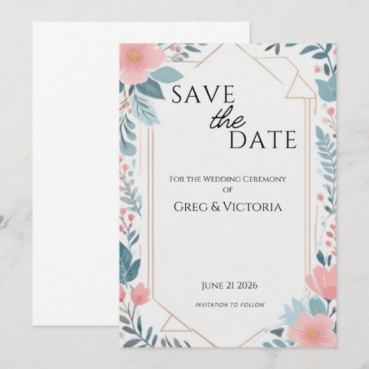 フローラの保存 招待状 (正面/裏面)