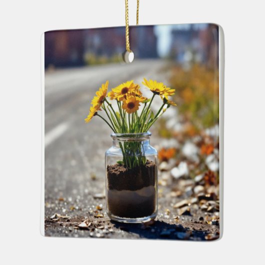 「フローラの優雅さ。 セラミックオーナメント (左)