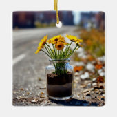 「フローラの優雅さ。 セラミックオーナメント (正面)