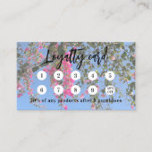 フローラの写真のqrコードビジネス 割引カード (正面)