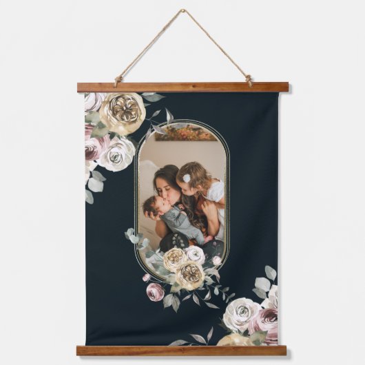 フローラの写真パーソナライズされた 吊り下げ型タペストリー (正面)