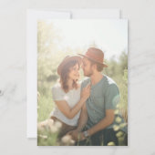 フローラの写真婚約した婚約パーティ 招待状 (裏面)