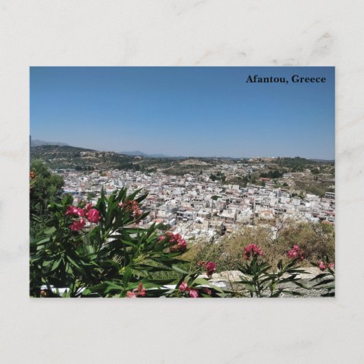 フローラの写真：Afantou Village, Rhodes，ギリシャ ポストカード (正面)