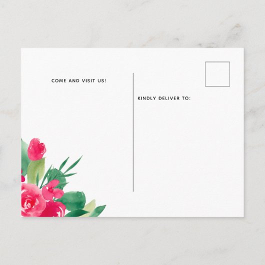 フローラの冬の動く発表 案内ポストカード (裏面)