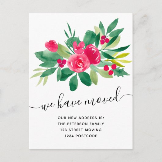 フローラの冬の動く発表 案内ポストカード (正面)