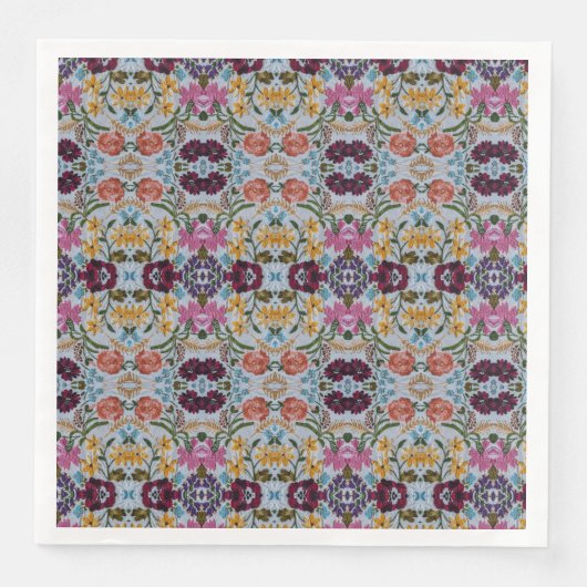 フローラの刺繍模様（美しい花） (正面)