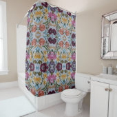 フローラの刺繍模様（美しい花） シャワーカーテン (インサイチュ)