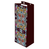 フローラの刺繍模様（美しい花） ワインギフトバッグ (裏面アングル)