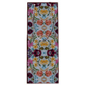 フローラの刺繍模様（美しい花） ワインギフトバッグ (裏面)