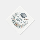 フローラの卒業式のキャップと卒業証書の種類 スタンダードカクテルナプキン (角)