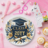 フローラの卒業式のキャップと卒業証書の種類 ペーパープレート (パーティー)