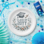 フローラの卒業式のキャップと卒業証書の種類 ペーパープレート (パーティー)