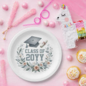 フローラの卒業式のキャップと卒業証書の種類 ペーパープレート (パーティー)