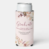 フローラの卒業2024スクリプトパーソナライズされたパーティー スリム缶クーラー (Seltzer正面)