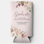 フローラの卒業2024スクリプトパーソナライズされたパーティー スリム缶クーラー (正面)