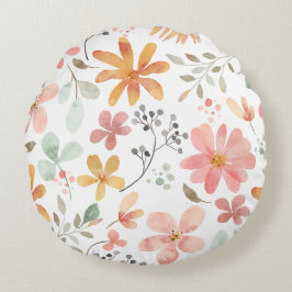 フローラの印刷 ラウンドクッション