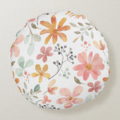 フローラの印刷 ラウンドクッション (裏面)