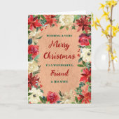 フローラの友人と彼の妻メリークリスマス カード (黄色い花)