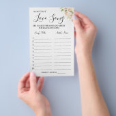 フローラの名前は、歌のシャワーゲームカードを愛する チラシ (ハンドル)