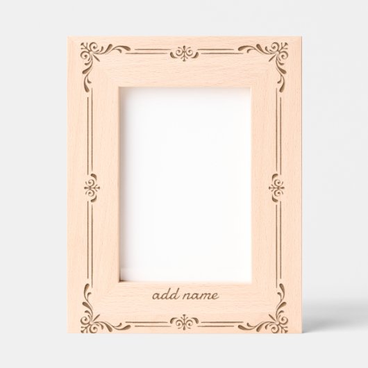 フローラの名前をカスタムする レーザー彫刻フレーム (正面)