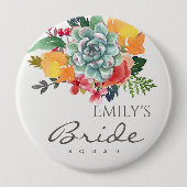 フローラの吸汁性アントラーボヘミアン花嫁チーム 缶バッジ (正面)