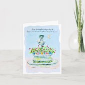 フローラの噴水と鳩かわいい水の色がよく似合う カード (正面)