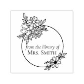 フローラの図書室からの枠 セルフインキングスタンプ (デザイン)