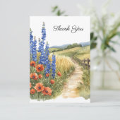 フローラの国の葬儀の写真ありがとう サンキューカード (スタンド正面)