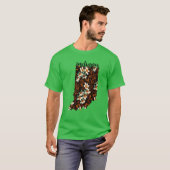 フローラの地図インディアナ州の地図 Tシャツ (正面フル)