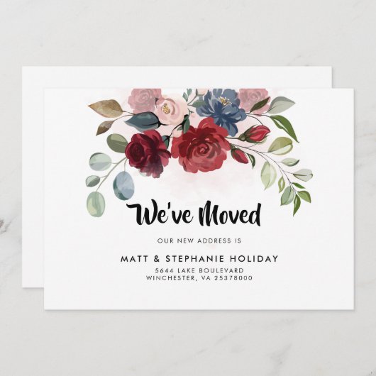 フローラの変更の移動 案内状 (正面/裏面)