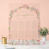 フローラの夏のブライダルシャワーテーブル席 アクリルサイン (ウェディング)