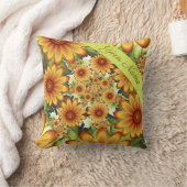 フローラの夢、モダン抽象芸術フラワーフラクタル名 クッション (ブランケット)