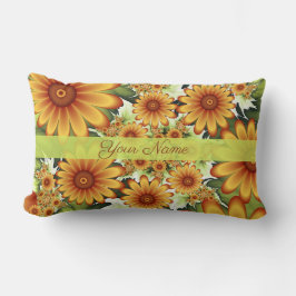 フローラの夢、モダン抽象芸術フラワーフラクタル名 ランバークッション