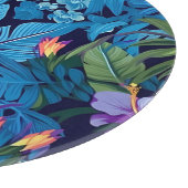 'フローラの夢' – 熱帯フローラデザイン カッティングボード (角)