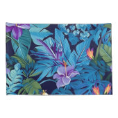'フローラの夢' – 熱帯フローラデザイン 枕カバー (裏面-右)
