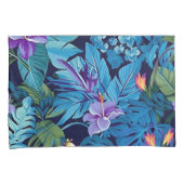 'フローラの夢' – 熱帯フローラデザイン 枕カバー (正面右)