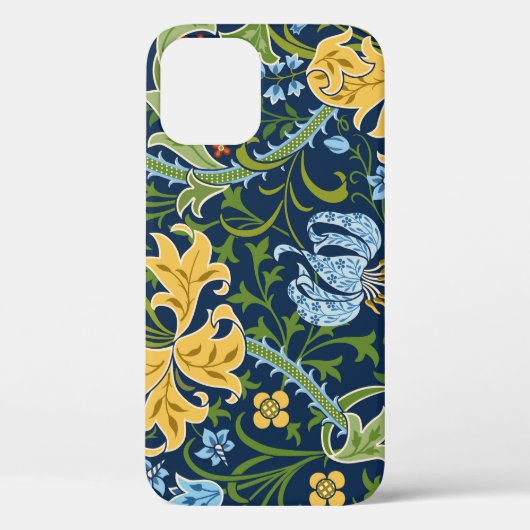 フローラの大きな花:濃い緑のヴィンテージ Case-Mate iPhoneケース (裏面)