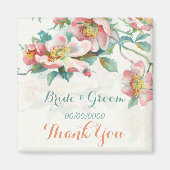 フローラの好感謝していみ、贈り物または日付の保存 マグネット (正面)