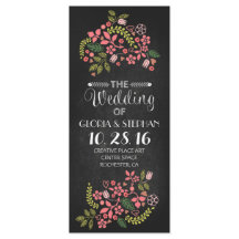フローラの婚礼プログラムカード