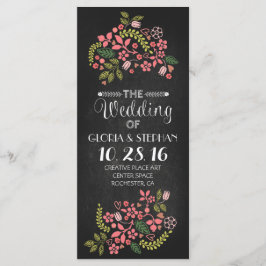 フローラの婚礼プログラムカード プログラム