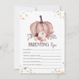 フローラの子育てのヒント、親とアドバイス ノートカード